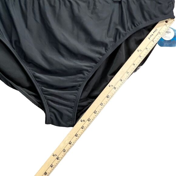 Decree Bikini Bottom Womens 3XL Black Hipster Swimsuit Medium Coverage Beach NEW - Picture 9 of 14